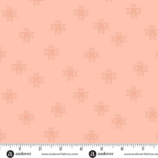 Coral Ohio Star - Petals & Stitches