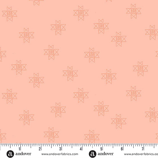 Coral Ohio Star - Petals & Stitches