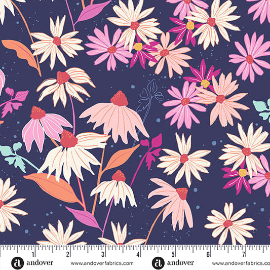 Navy Echinacea - Petals & Stitches