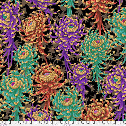 Spider Mums Dark - Kaffe Fassett